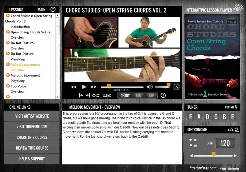 Brad Carlton's Chord Studies Open String Chords Volume 2